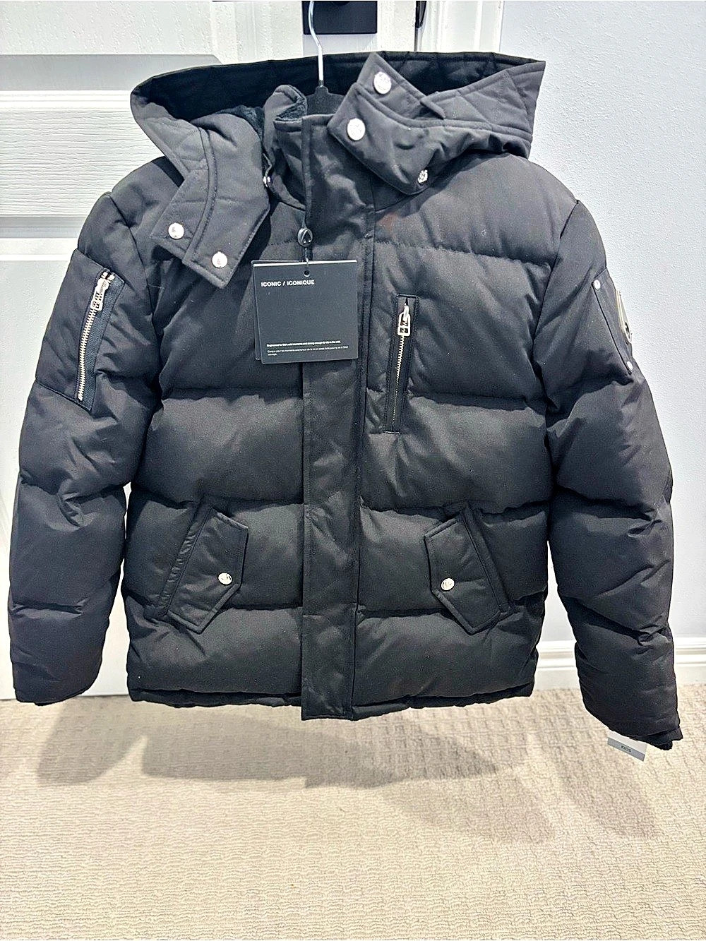 Moose Knuckles Jacket Black - kids unisex